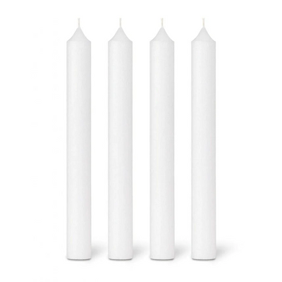 bougies la francaise | dinner candle pack of 12 | 27cm white
