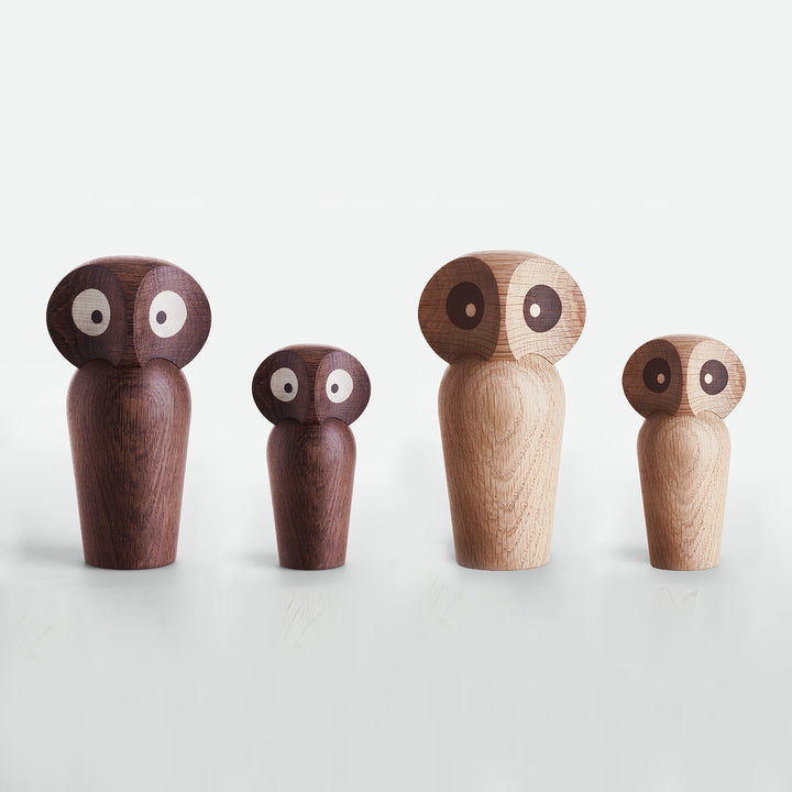 architectmade | wooden owl | large smoked oak