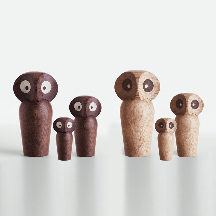 architectmade | wooden owl | large smoked oak