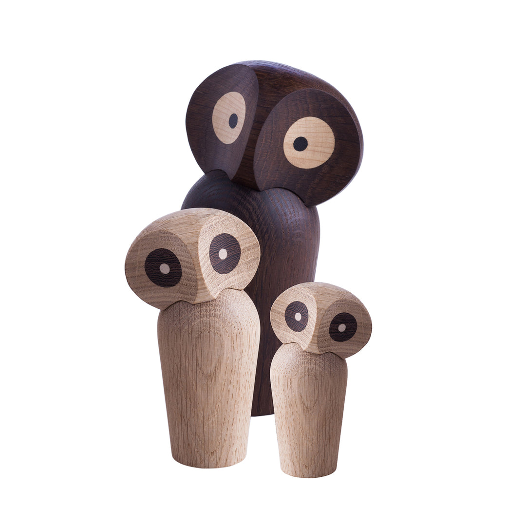 architectmade | wooden owl | large smoked oak