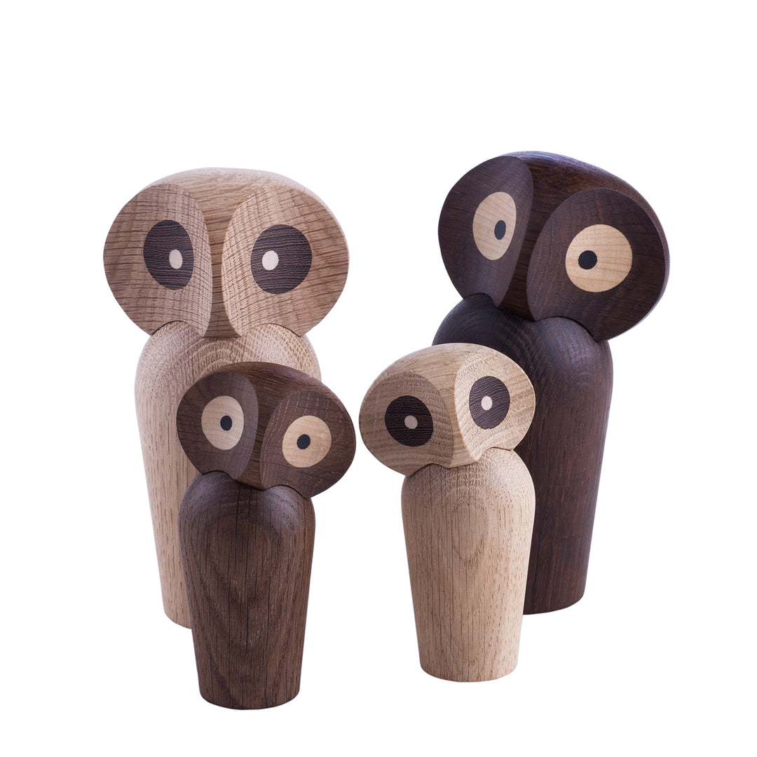 architectmade | wooden owl | large smoked oak
