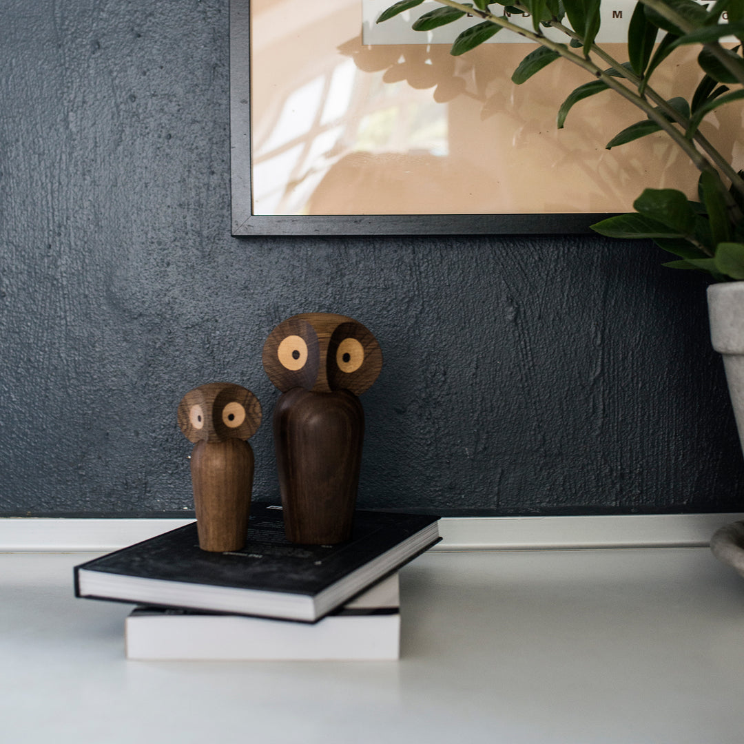 architectmade | wooden owl | large smoked oak