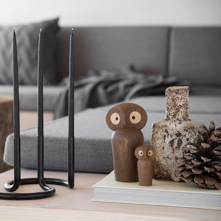 architectmade | wooden owl | large smoked oak