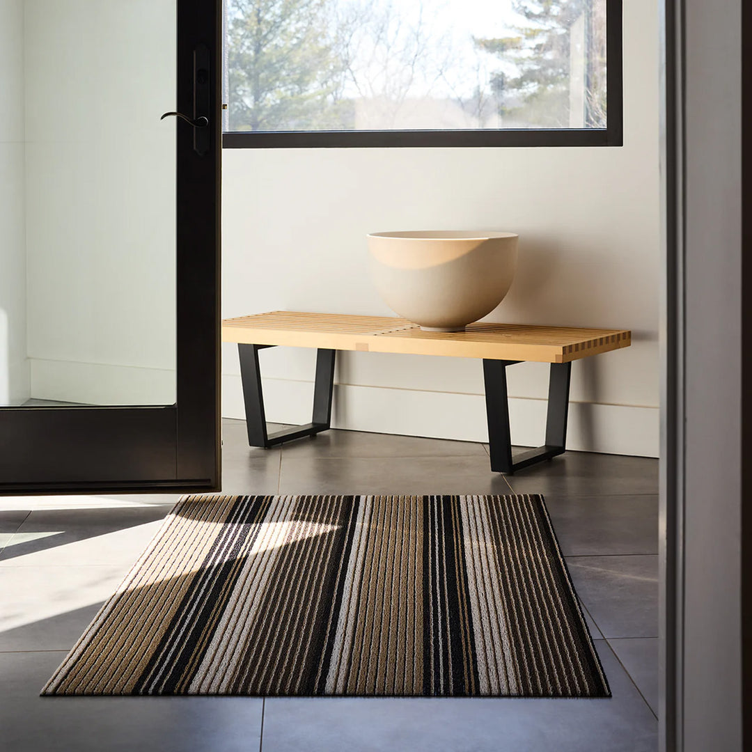 chilewich | shag big mat 91x152cm (36x60") | pleat stripe oyster