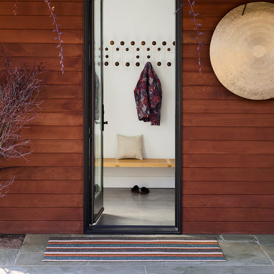 chilewich | shag big mat 91x152cm (36x60") | pleat stripe raspberry