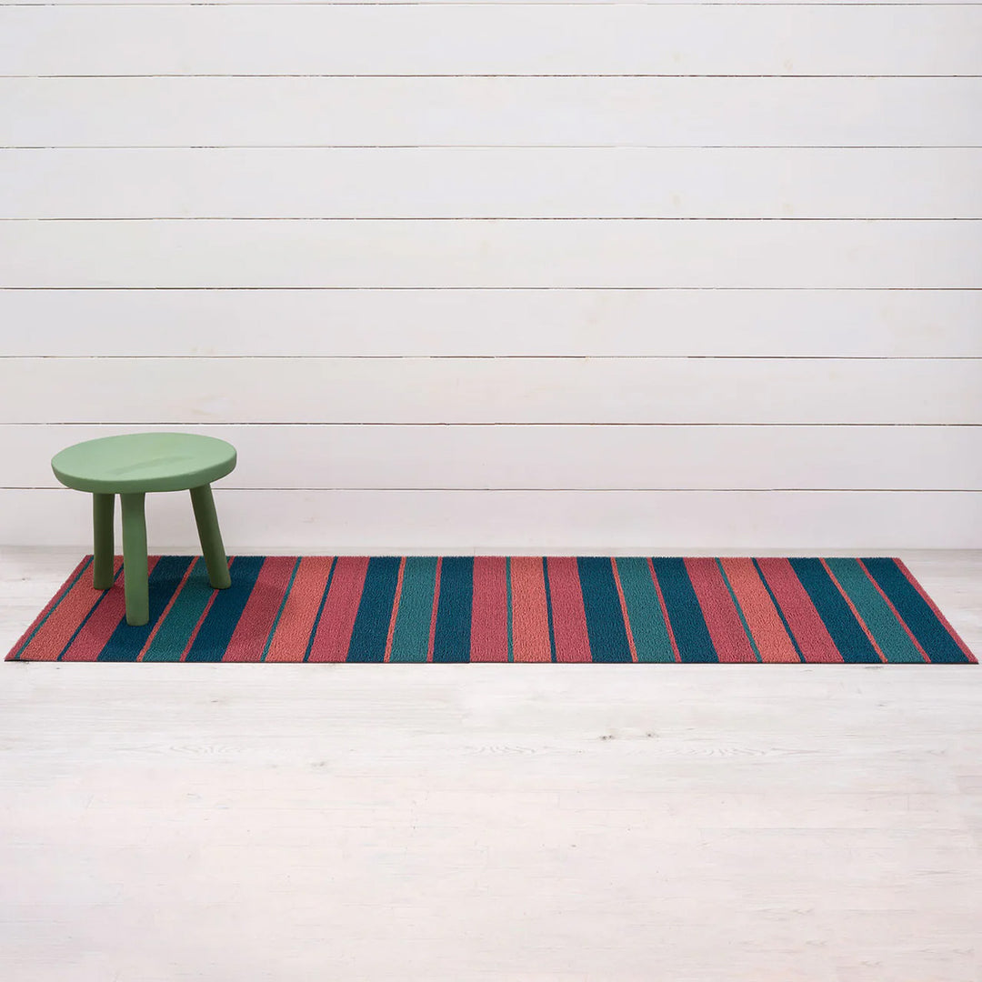 chilewich | shag runner mat 61x183cm (24x36") | bolt stripe raspberry