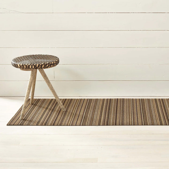 chilewich | shag runner mat 61x183cm (24x72") | skinny stripe mushroom
