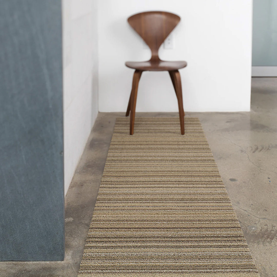 chilewich | shag runner mat 61x183cm (24x72") | skinny stripe mushroom