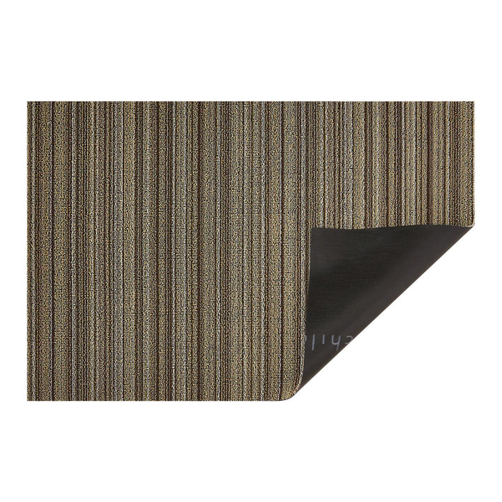 chilewich | shag utility doormat 61x91cm (24x36") | skinny stripe mushroom