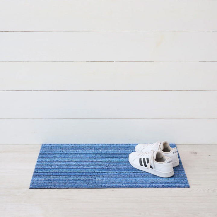 chilewich | shag doormat 46x71cm (18x28") | skinny stripe ocean
