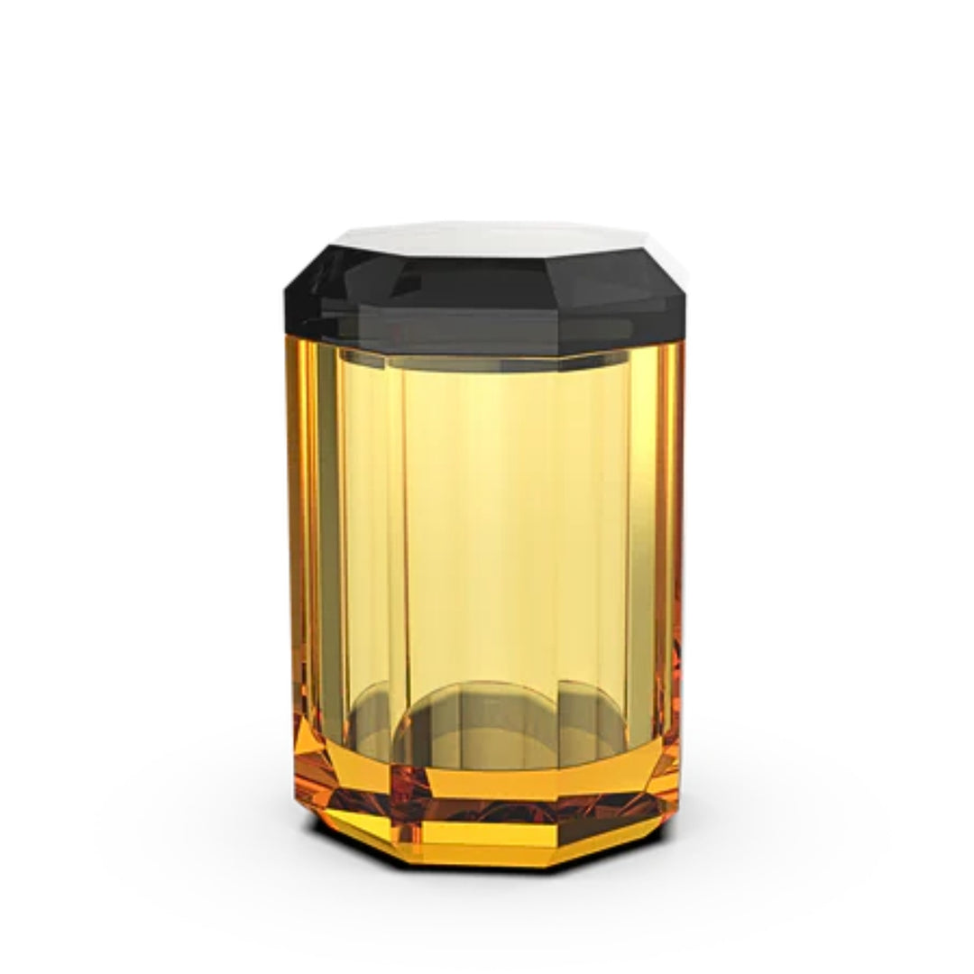 decor walther | KRISTALL collection | multi purpose box with lid | bi colour amber-anthracite