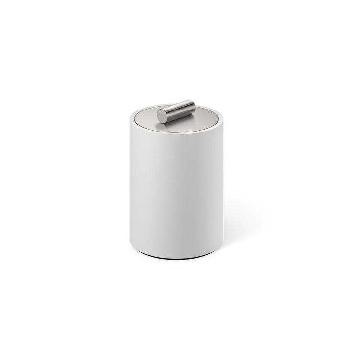 decor walther | STONE series | multi purpose box with lid | white small | matt stainless steel