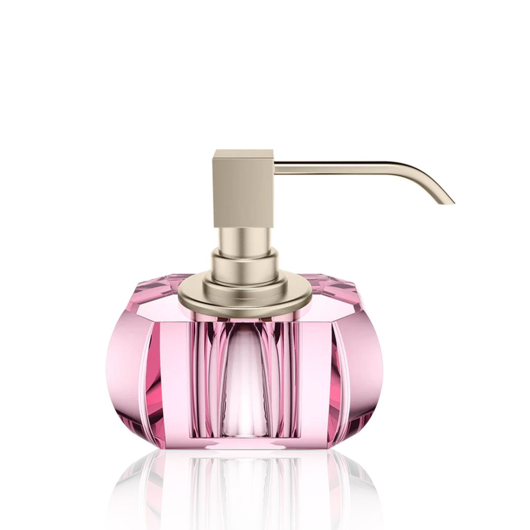 decor walther | KRISTALL collection | soap dispenser | pink + satin nickel