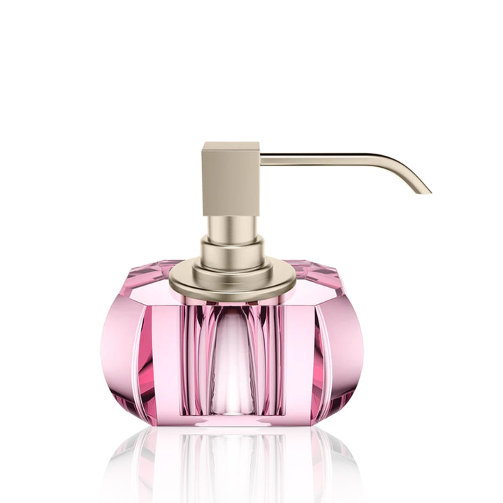 decor walther | KRISTALL collection | soap dispenser | pink + satin nickel
