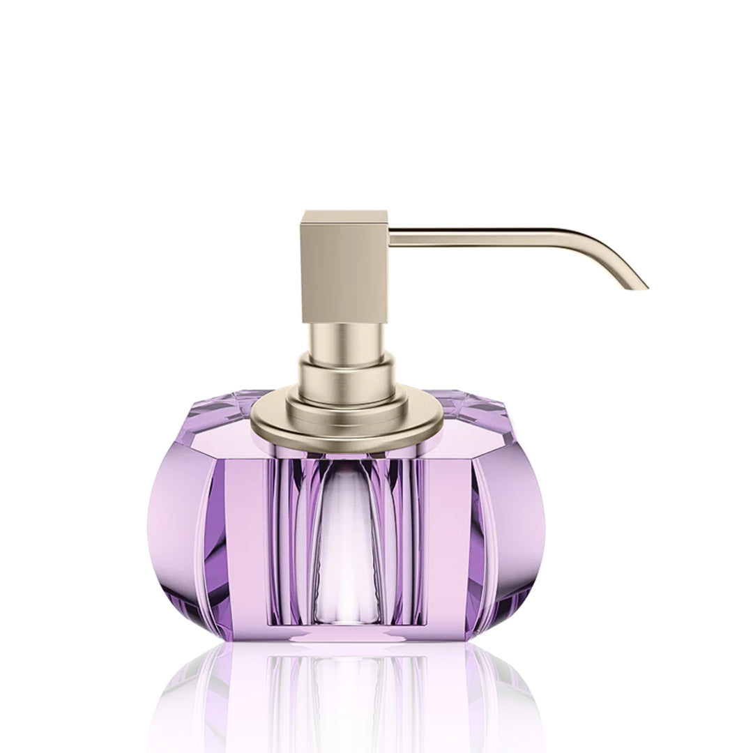 decor walther | KRISTALL collection | soap dispenser | violet + nickel satin