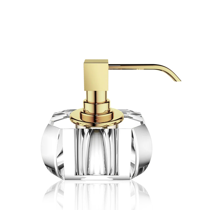 decor walther | KRISTALL collection | soap dispenser | clear + gold polished (24 carat)
