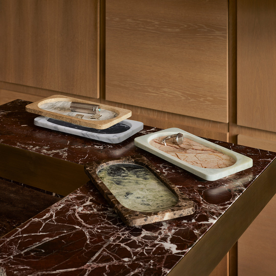 greg natale | caldera tray | nero + arabescato