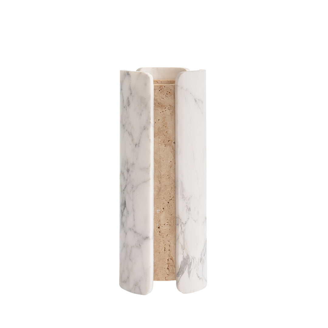 greg natale | vent vase | travertine + arabescato