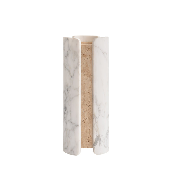 greg natale | vent vase | travertine + arabescato