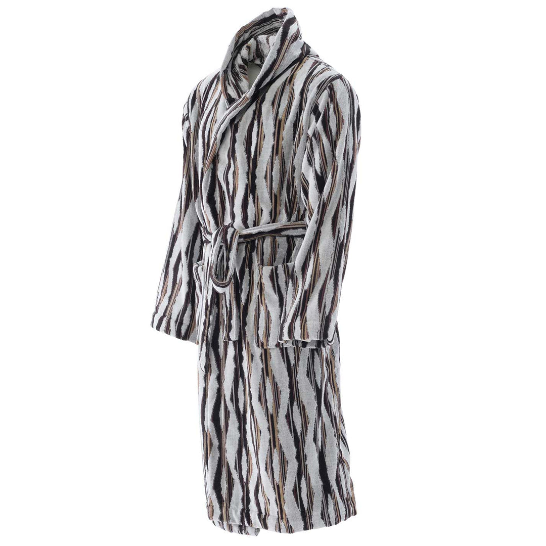 innate collection | ripple bath robe - dark
