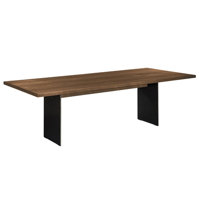 janua | sc 41 table | white smoked oak raw + steel brass glaze base 300x110cm