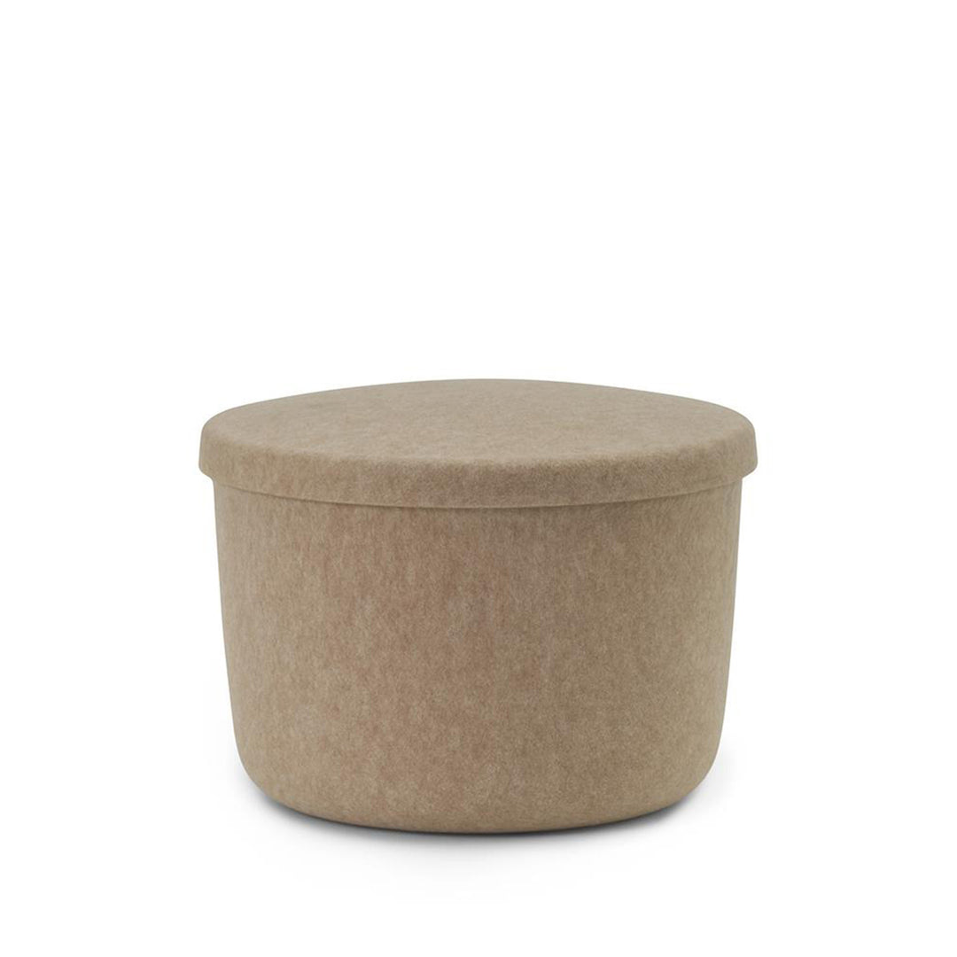 normann copenhagen | hide storage pouf | small | sand