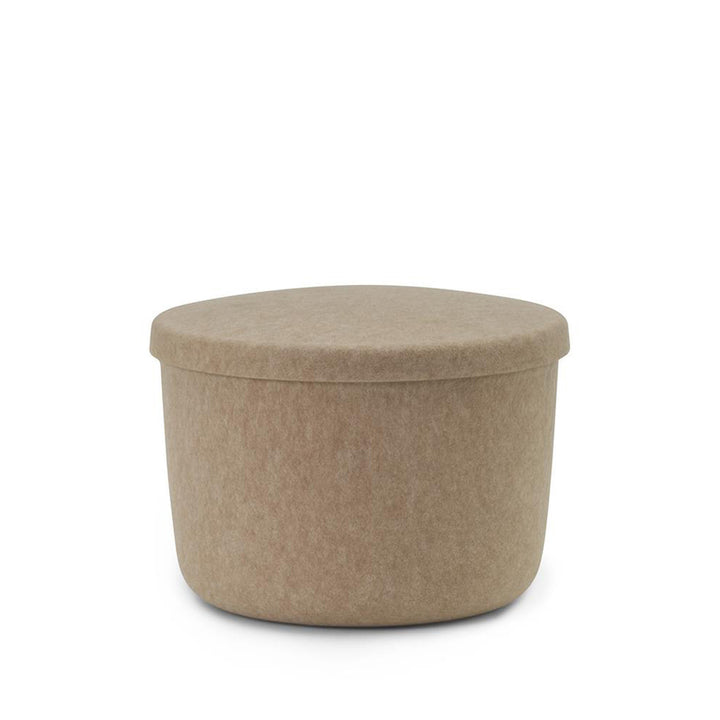 normann copenhagen | hide storage pouf | small | sand