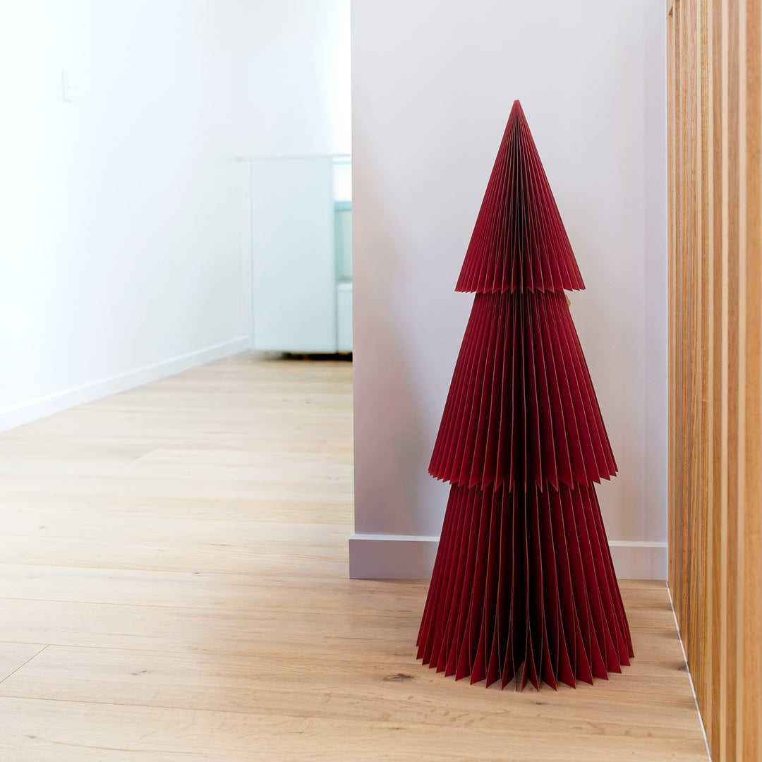 nordic rooms | deluxe tree tall | classic red glitter 80cm