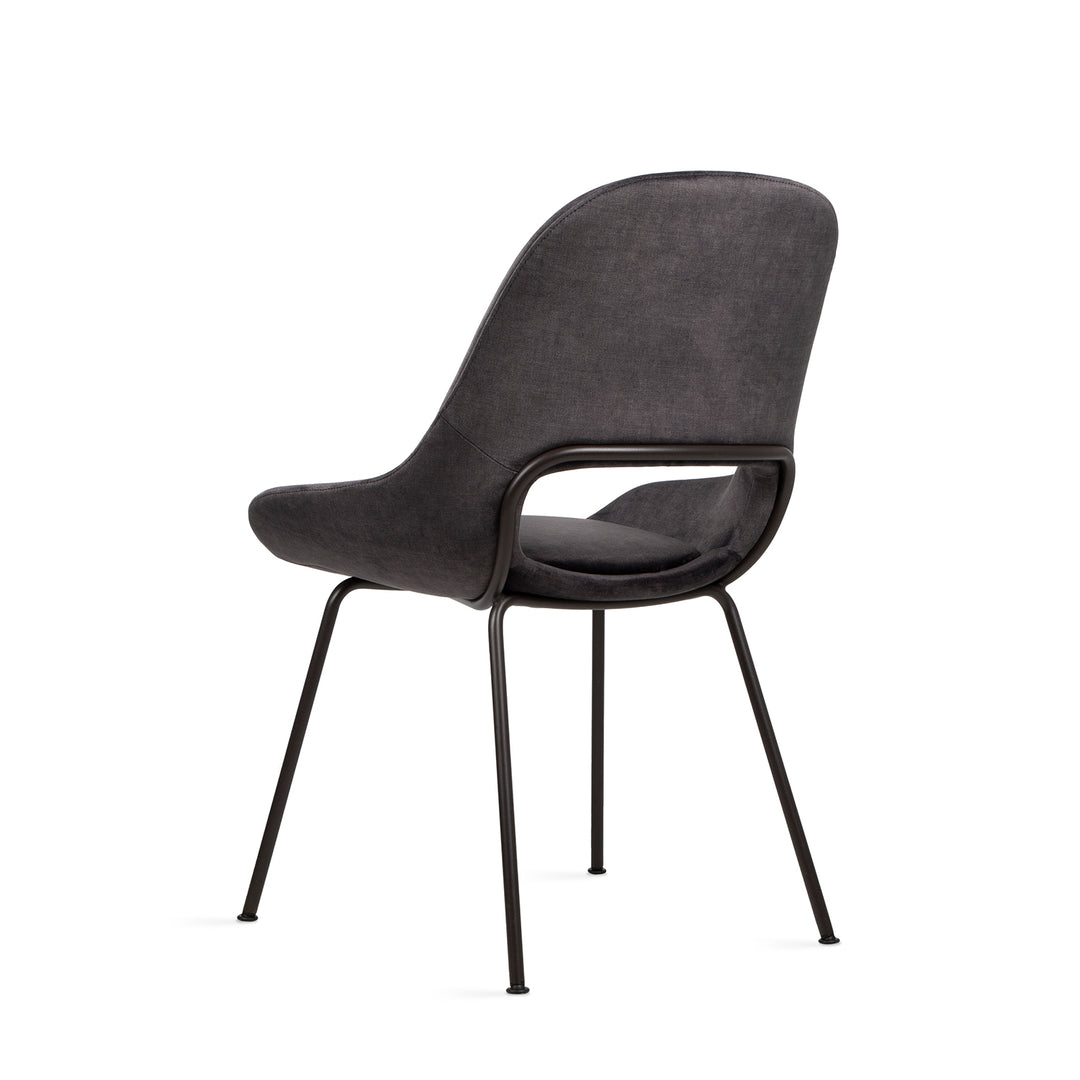 freifrau | theia armchair low | steel frame black | smart charbon