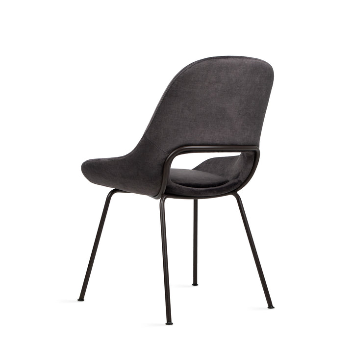 freifrau | theia armchair low | steel frame black | smart charbon