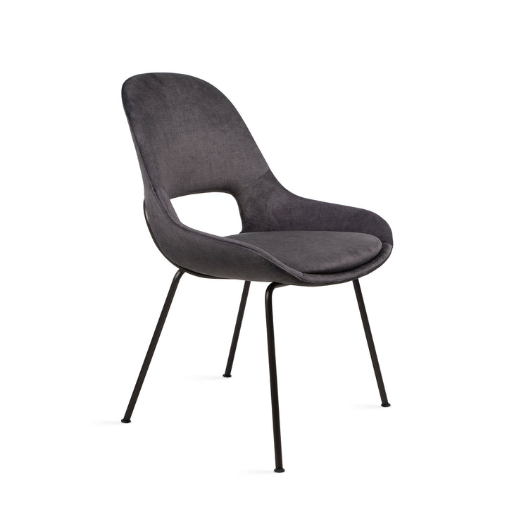 freifrau | theia armchair low | steel frame black | smart charbon