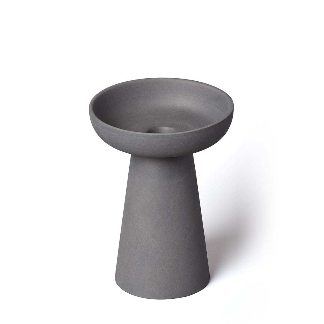 aery living | porcini candle holder large | charcoal - LC