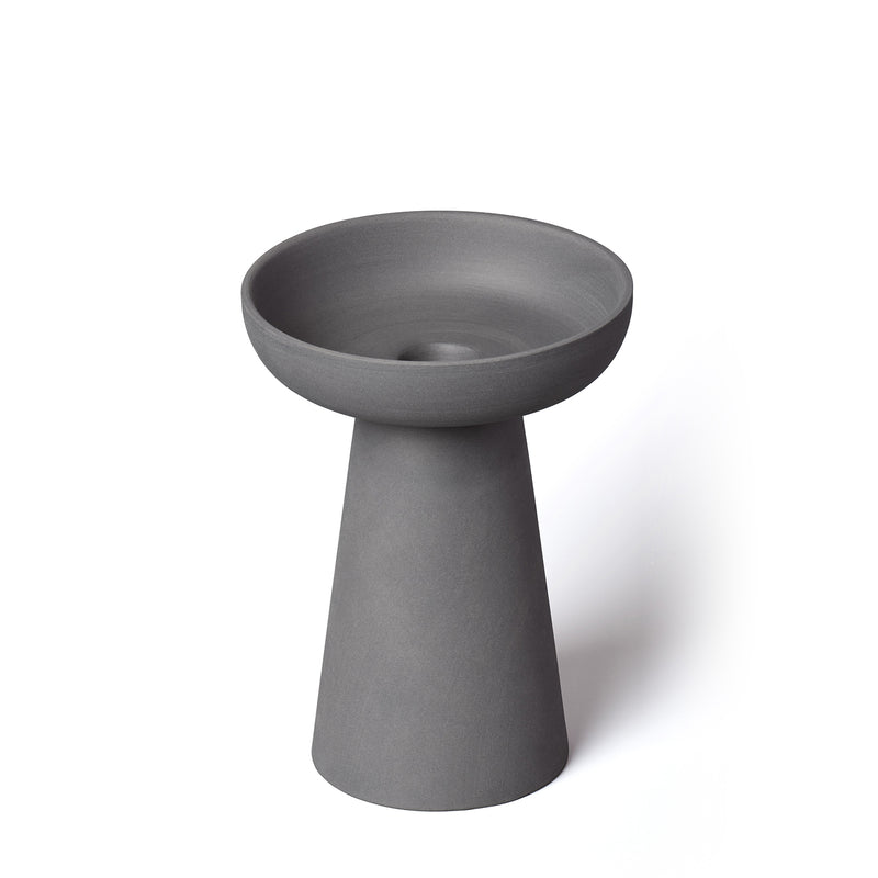 aery living | porcini candle holder large | charcoal ~ DC
