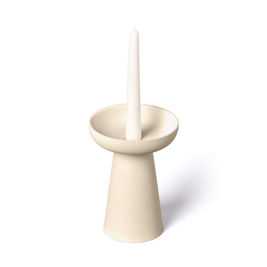 aery living | porcini candle holder large | cream - LC