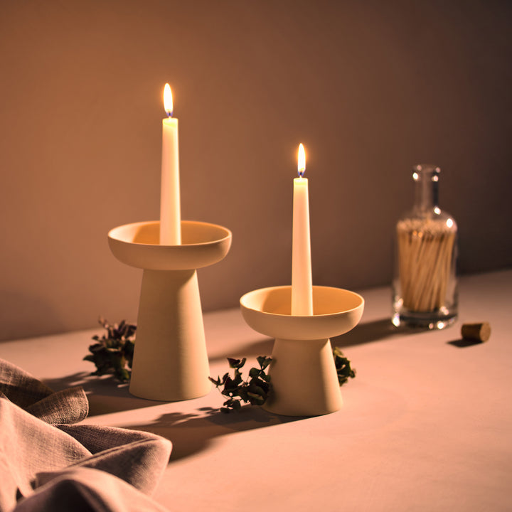 aery living | porcini candle holder large | cream - LC