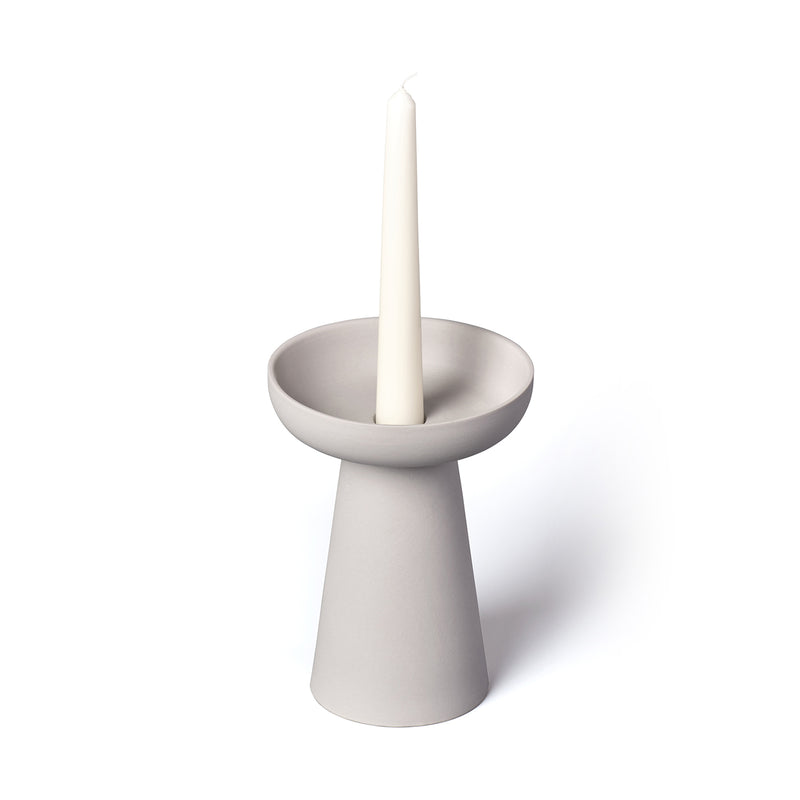 aery living | porcini candle holder large | grey ~ DC