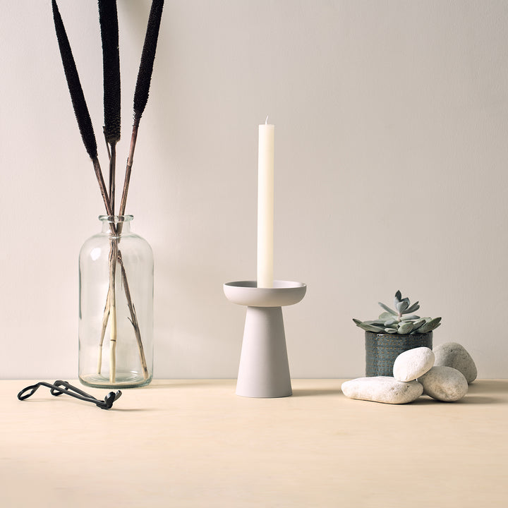 aery living | porcini candle holder large | grey - LC