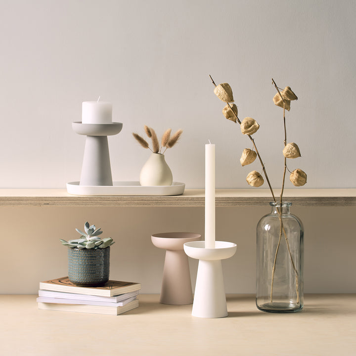 aery living | porcini candle holder large | grey - LC