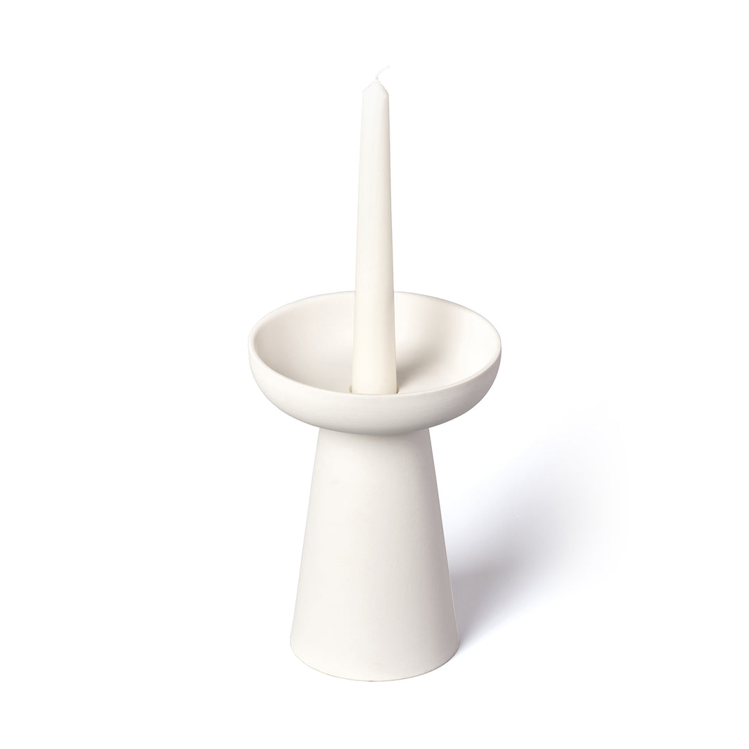 aery living | porcini candle holder large | white - LC