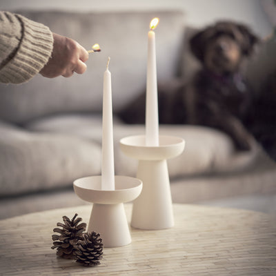 aery living | porcini candle holder large | white ~ DC