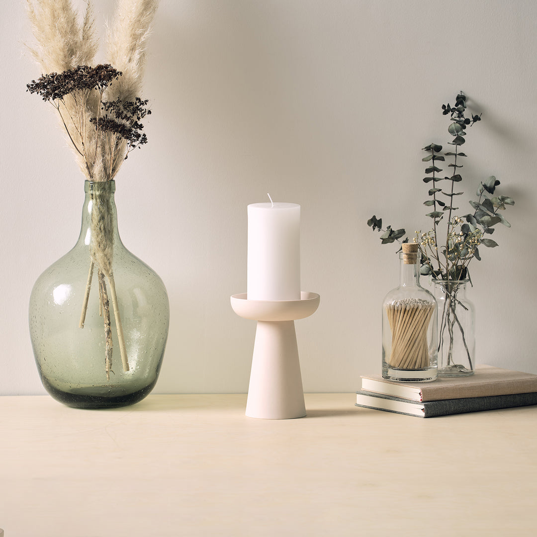 aery living | porcini candle holder large | white - LC