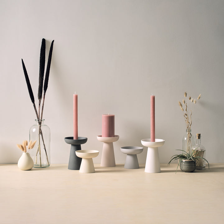 aery living | porcini candle holder large | charcoal - LC