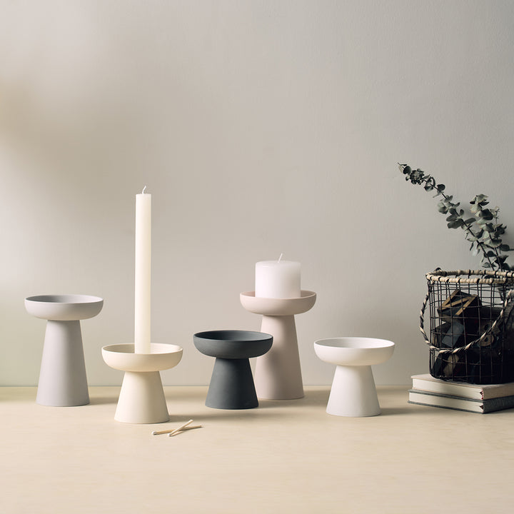 aery living | porcini candle holder medium | charcoal - LC