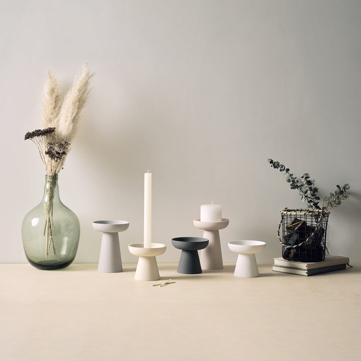 aery living | porcini candle holder medium | charcoal - LC