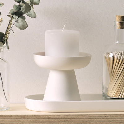 aery living | porcini candle holder medium | white ~ DC
