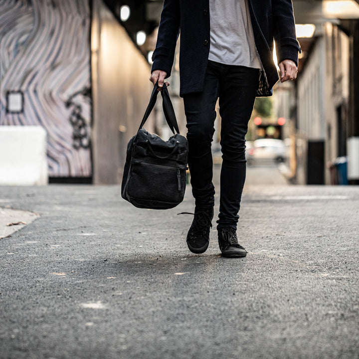 afternoons with Albert | technical weekender bag | black