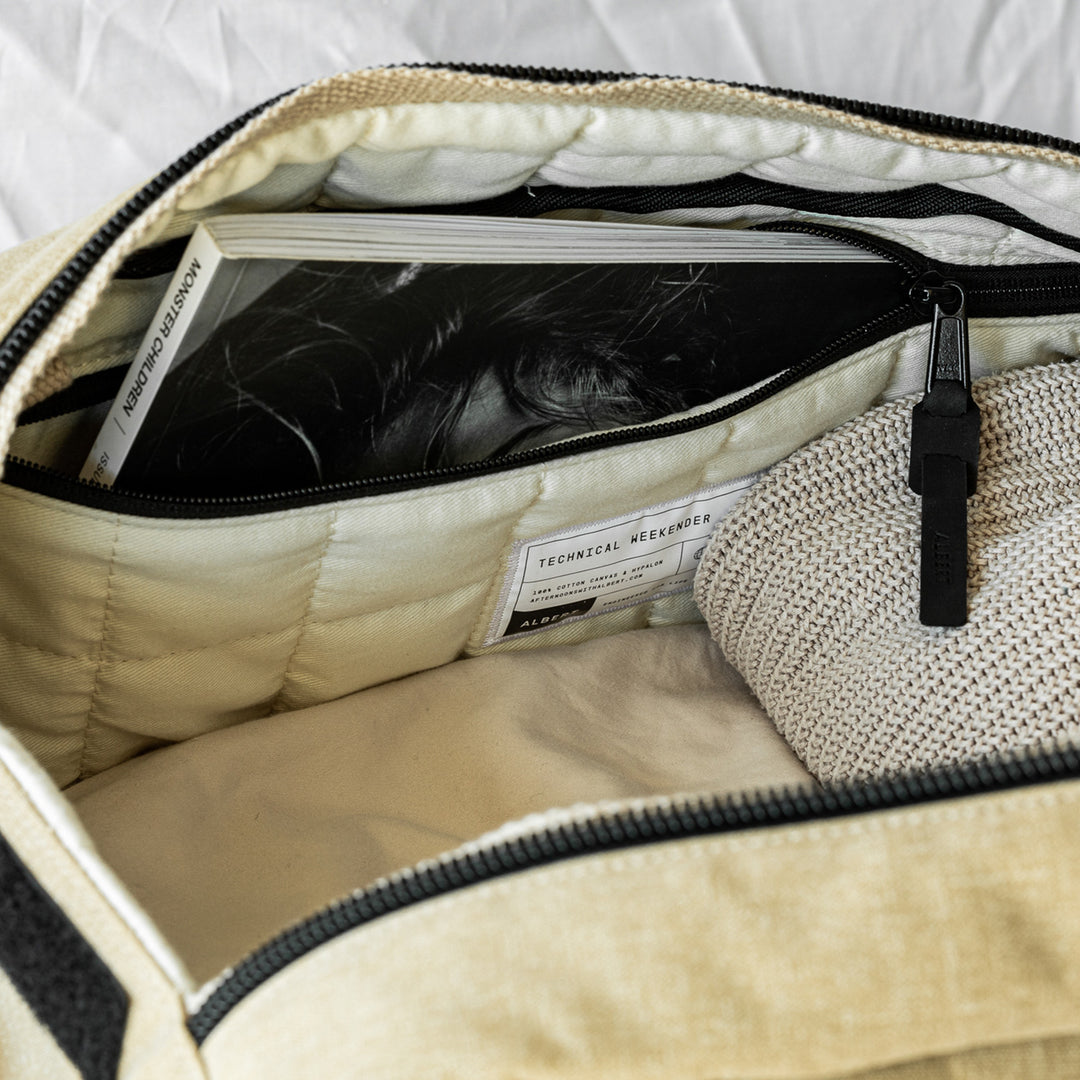 afternoons with Albert | technical weekender bag | oak