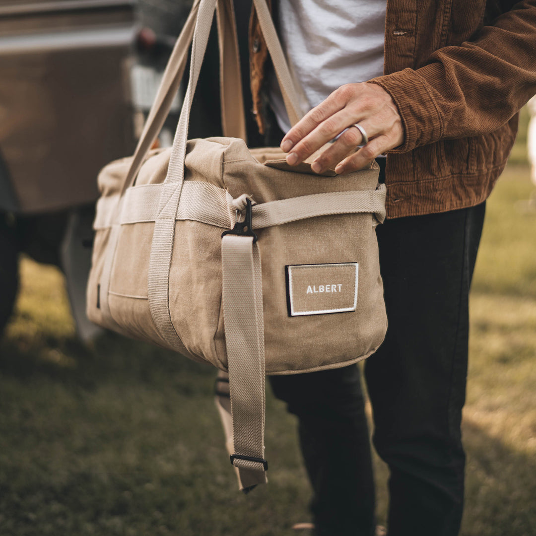 afternoons with Albert | technical weekender bag | oak