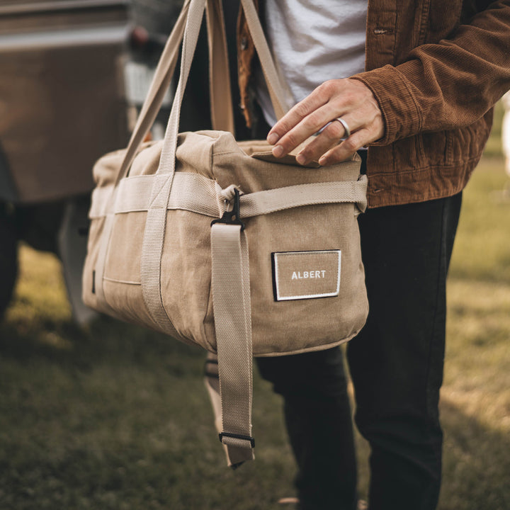 afternoons with Albert | technical weekender bag | oak