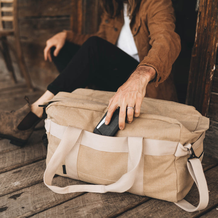 afternoons with Albert | technical weekender bag | oak